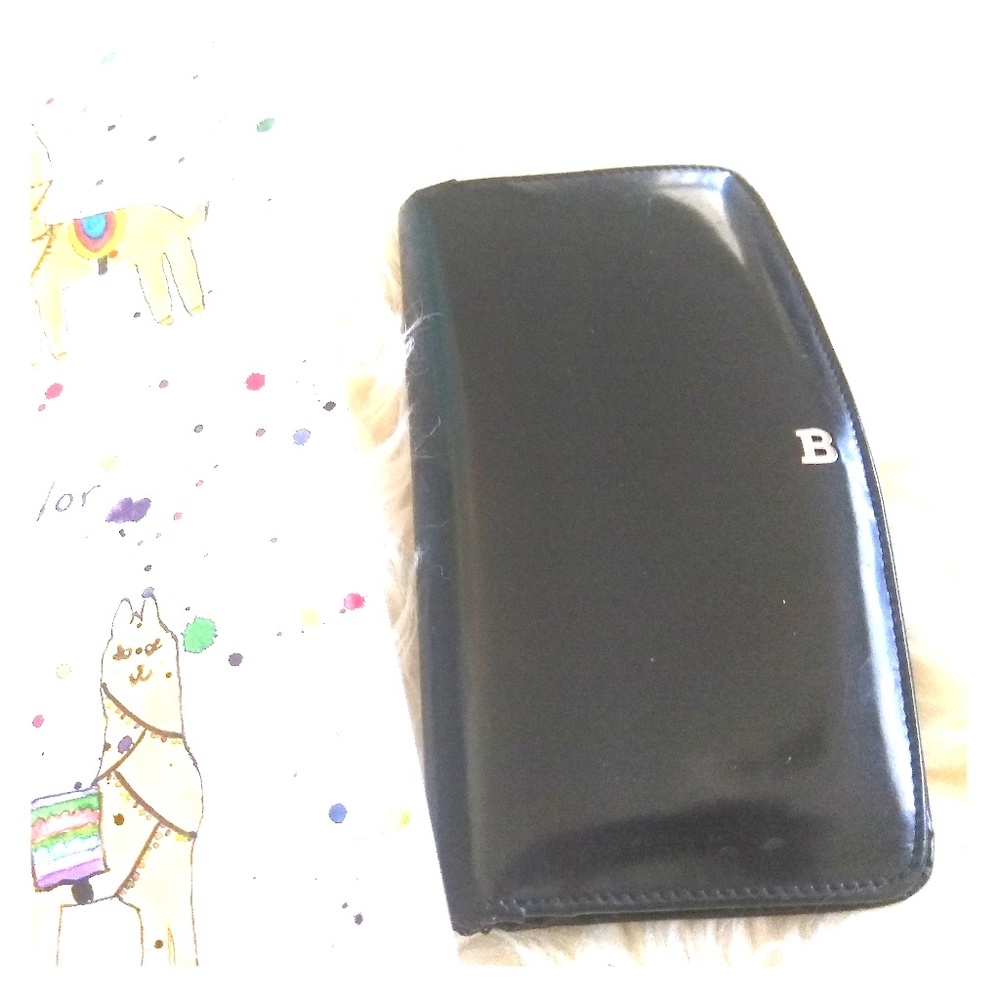 Bally Black Leather Wallet Cardholder